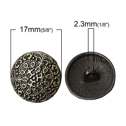 Souarts Pack of 30pcs Mixed Antique Bronze Color Round Shape Patte...