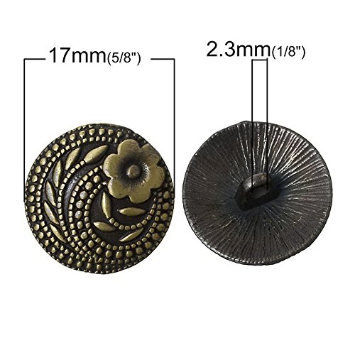 Souarts Pack of 30pcs Mixed Antique Bronze Color Round Shape Patte...