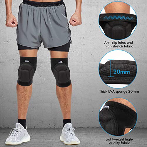 Soudittur Adult Knee Pads for Gardening, Anti-Slip Collision Avoid...