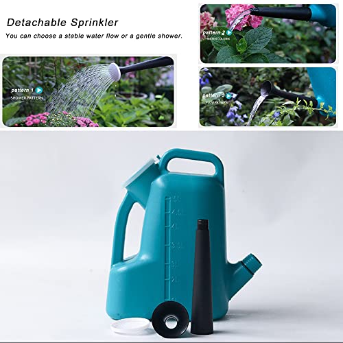 SOUJOY Plastic Watering Can, 1.32 Gallon Plant Watering Pot with L...