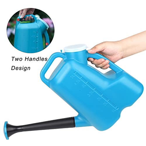 SOUJOY Plastic Watering Can, 1.32 Gallon Plant Watering Pot with L...