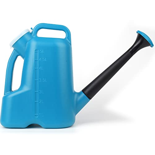 SOUJOY Plastic Watering Can, 1.32 Gallon Plant Watering Pot with L...
