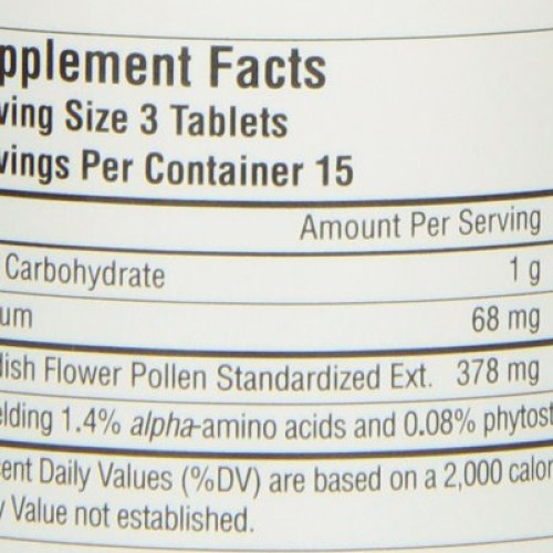 SOURCE NATURALS Swedish Flower Pollen Extract Tablet, 45 Count