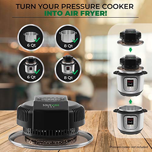 Sousvide Art 7-in-1 Air Fryer Lid for Instant Pot, 7 Presets - Ins...