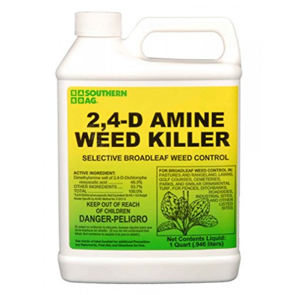 Southern Ag 2,4-D Amine Weed Killer Selective Broadleaf Weed Contr...