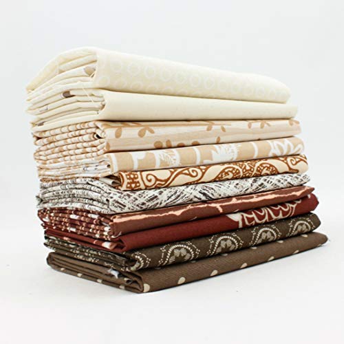 Southern Fabric Brown Fat Quarter Bundle 10 pcs - Mixed Designer...