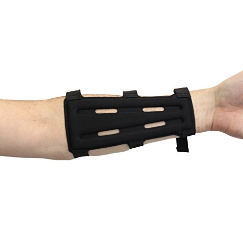 SAS 8 Armguard Archery Bow Range with 3-Strap Buckles Black
