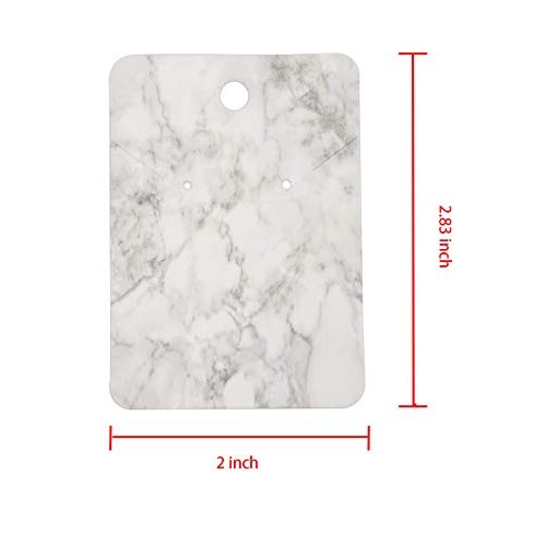 Floranea 50 Pcs Marble Design Earring Necklace Display Cards Recta...