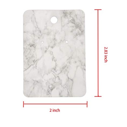 Floranea 50 Pcs Marble Design Earring Necklace Display Cards Recta...