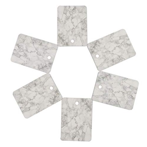 Floranea 50 Pcs Marble Design Earring Necklace Display Cards Recta...