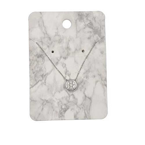 Floranea 50 Pcs Marble Design Earring Necklace Display Cards Recta...