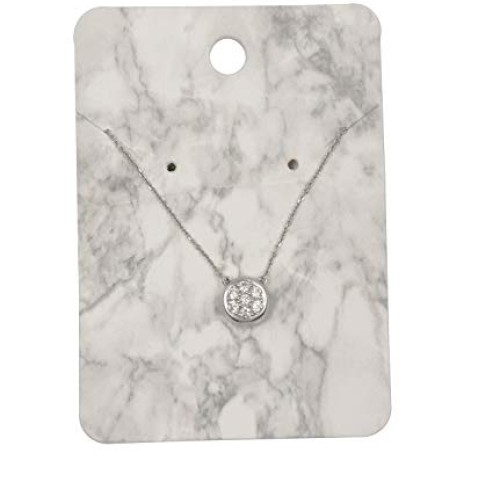 Floranea 50 Pcs Marble Design Earring Necklace Display Cards Recta...