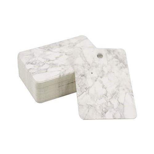 Floranea 50 Pcs Marble Design Earring Necklace Display Cards Recta...