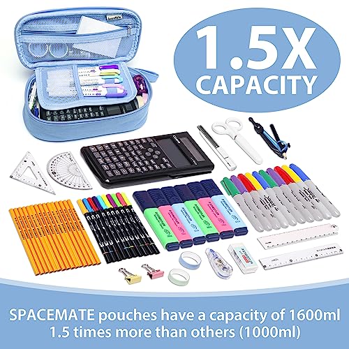 SPACEMATE Heavy Duty Canvas Pencil Case Pouch Bag - Holds 50-100 P...