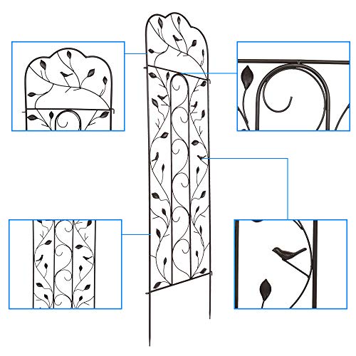 Rustproof Iron Garden Trellis for Potted Plants Lattice Climbing R...