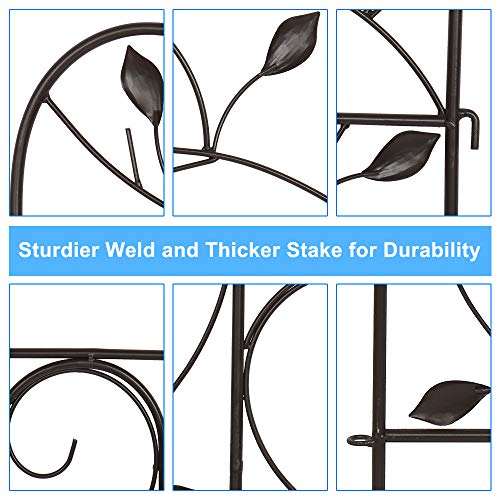 Rustproof Iron Garden Trellis for Potted Plants Lattice Climbing R...