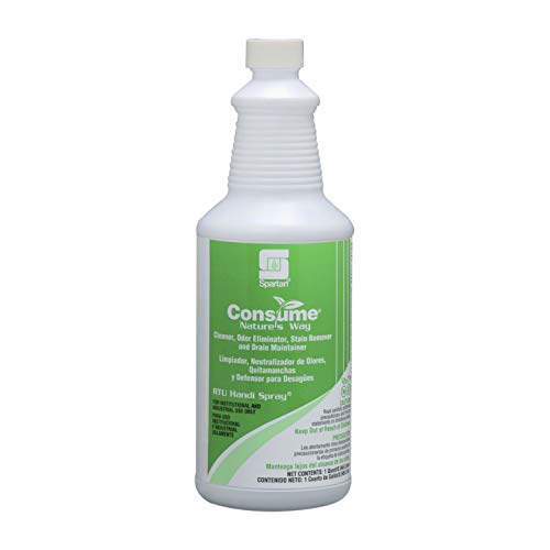 CASE OF 12 Spartan Consume Natures Way Cleaner Odor Eliminator -Qt