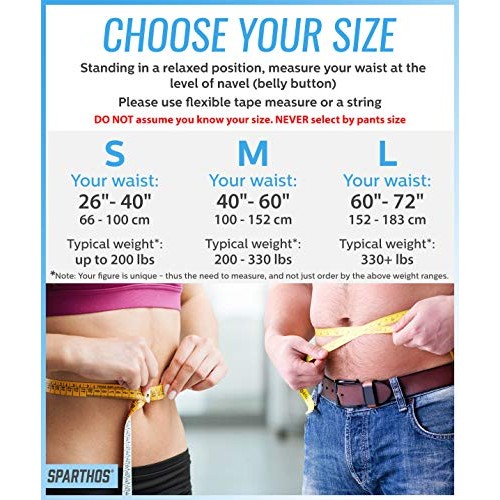 Back Support Belt by Sparthos - Relief for Back Pain, Herniated Di...