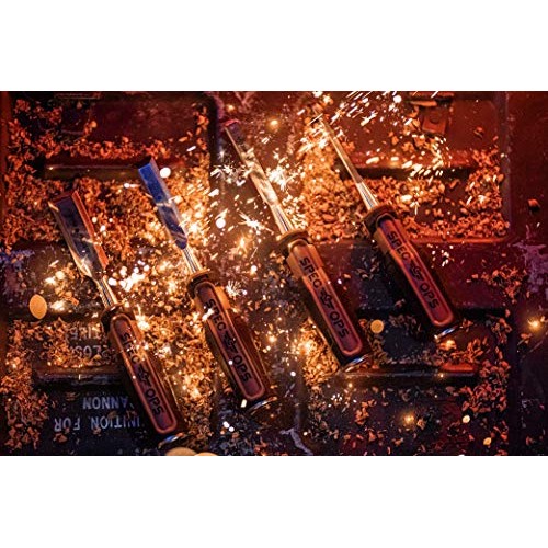 Spec Ops - SPEC-C1-4PK Tools Wood Chisel Set with High-Carbon Stee...