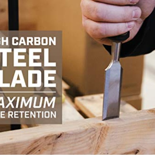 Spec Ops - SPEC-C1-4PK Tools Wood Chisel Set with High-Carbon Stee...