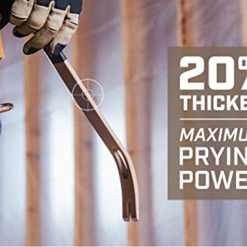 Spec Ops - SPEC-D15BAR Tools 15 Flat Pry Bar Crowbar, Curved Rock...