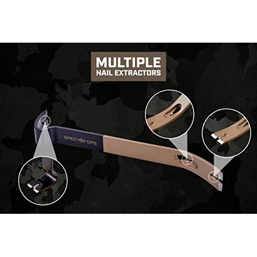 Spec Ops - SPEC-D15BAR Tools 15 Flat Pry Bar Crowbar, Curved Rock...
