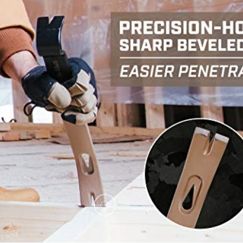 Spec Ops - SPEC-D15BAR Tools 15 Flat Pry Bar Crowbar, Curved Rock...