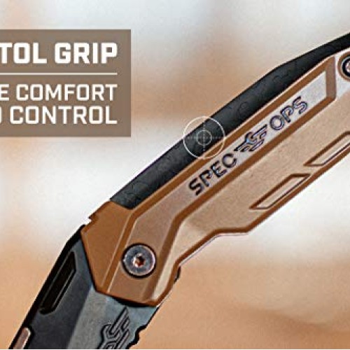 Spec Ops - SPEC-K1-FR Tools Folding Utility Knife with Retractable...