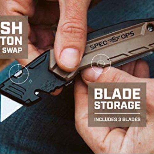Spec Ops - SPEC-K1-FR Tools Folding Utility Knife with Retractable...
