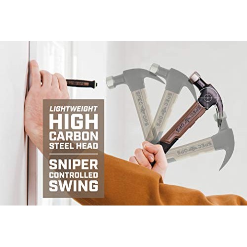Spec Ops - SPEC-M16FG Tools Fiberglass Hammer, 16 oz, Curved Claw,...