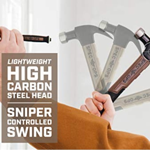 Spec Ops SPEC-M20FG Tools Fiberglass Hammer, 20 oz, Curved Claw, S...