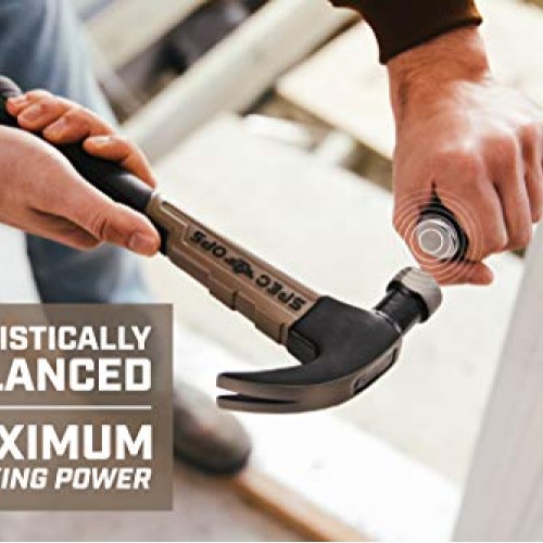 Spec Ops SPEC-M20FG Tools Fiberglass Hammer, 20 oz, Curved Claw, S...