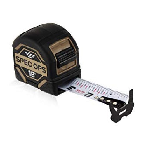Spec Ops - SPEC-TM16 Tools 16-Foot Tape Measure, 1 1/4 Double-Sid...