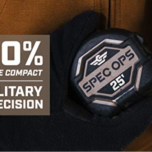 Spec Ops - SPEC-TM25 Tools 25-Foot Tape Measure, 1 1/4 Double-Sid...