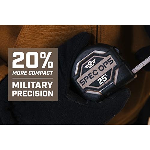 Spec Ops - SPEC-TM25 Tools 25-Foot Tape Measure, 1 1/4 Double-Sid...