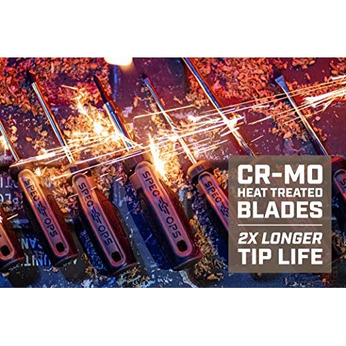 Spec Ops Tools 6-Piece Screwdriver Set, Phillips & Slotted, Magent...