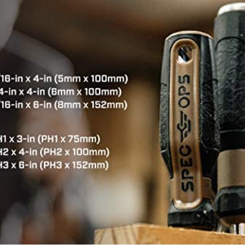 Spec Ops Tools 6-Piece Screwdriver Set, Phillips & Slotted, Magent...
