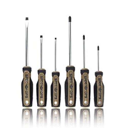 Spec Ops Tools 6-Piece Screwdriver Set, Phillips & Slotted, Magent...