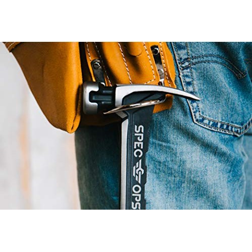 Spec Ops Tools Framing Hammer, 22 oz, Rip Claw, Milled Face, Shock...