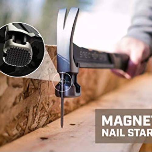 Spec Ops Tools Framing Hammer, 22 oz, Rip Claw, Milled Face, Shock...