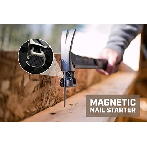 Spec Ops Tools Framing Hammer, 22 oz, Rip Claw, Milled Face, Shock...