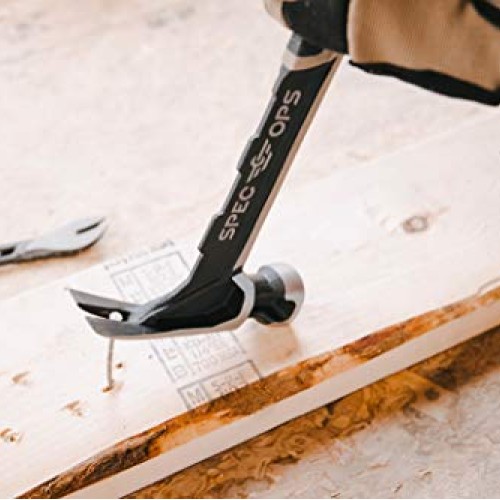 Spec Ops Tools Framing Hammer, 22 oz, Rip Claw, Milled Face, Shock...