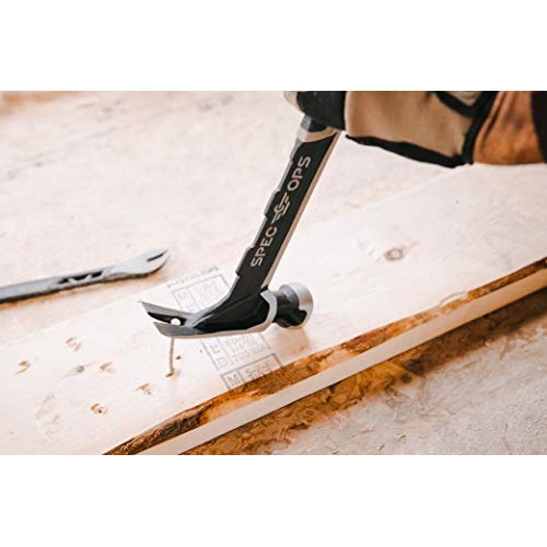 Spec Ops Tools Framing Hammer, 22 oz, Rip Claw, Milled Face, Shock...