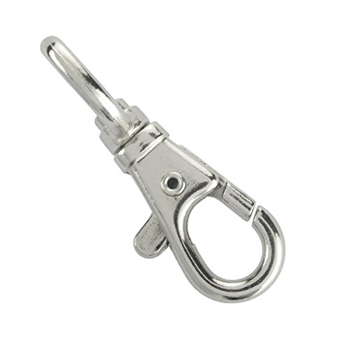 50 Pack - Premium Metal Lobster Claw Clasps - Wide 3/4 Inch D Ring...