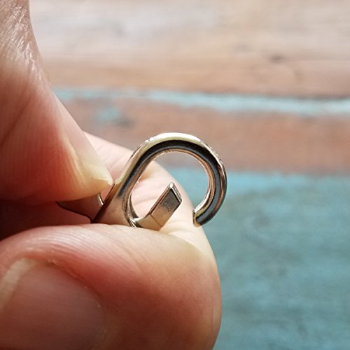 50 Pack - Premium Metal Lobster Claw Clasps - Wide 3/4 Inch D Ring...