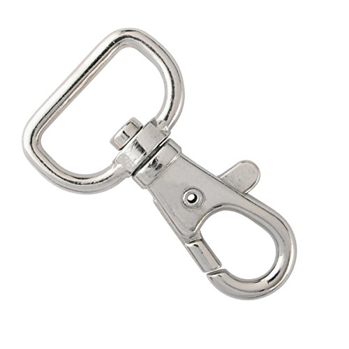 50 Pack - Premium Metal Lobster Claw Clasps - Wide 3/4 Inch D Ring...