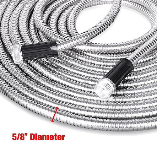 SPECILITE Heavy Duty 304 Stainless Steel Garden Hose 50ft, Outdoor...