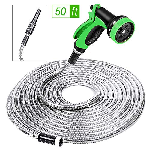 SPECILITE Heavy Duty 304 Stainless Steel Garden Hose 50ft, Outdoor...