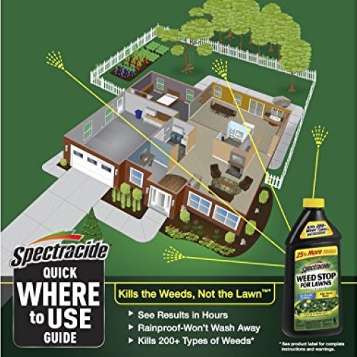 Spectracide 96631 Weed Killer, 40 oz, Pack of 1, Black Packaging