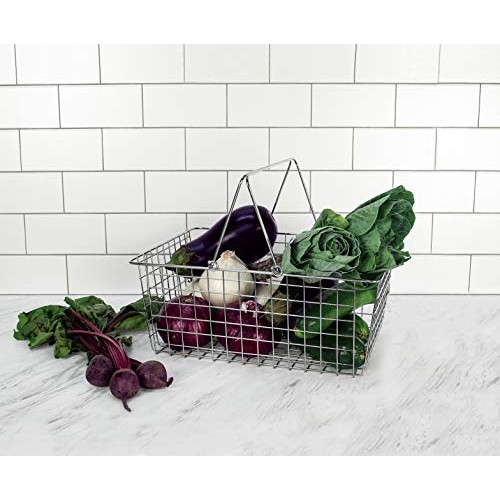 Spectrum Diversified Wire Storage Basket, Large, Chrome